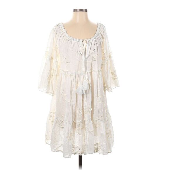 Sunny Studio Embroidered White Fairy Dress Mini One Size - Picture 3 of 9